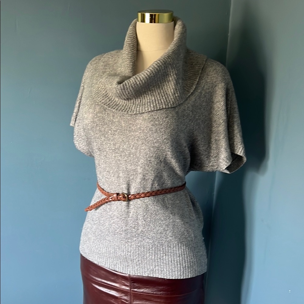 Gray Cowl Neck Sweater
